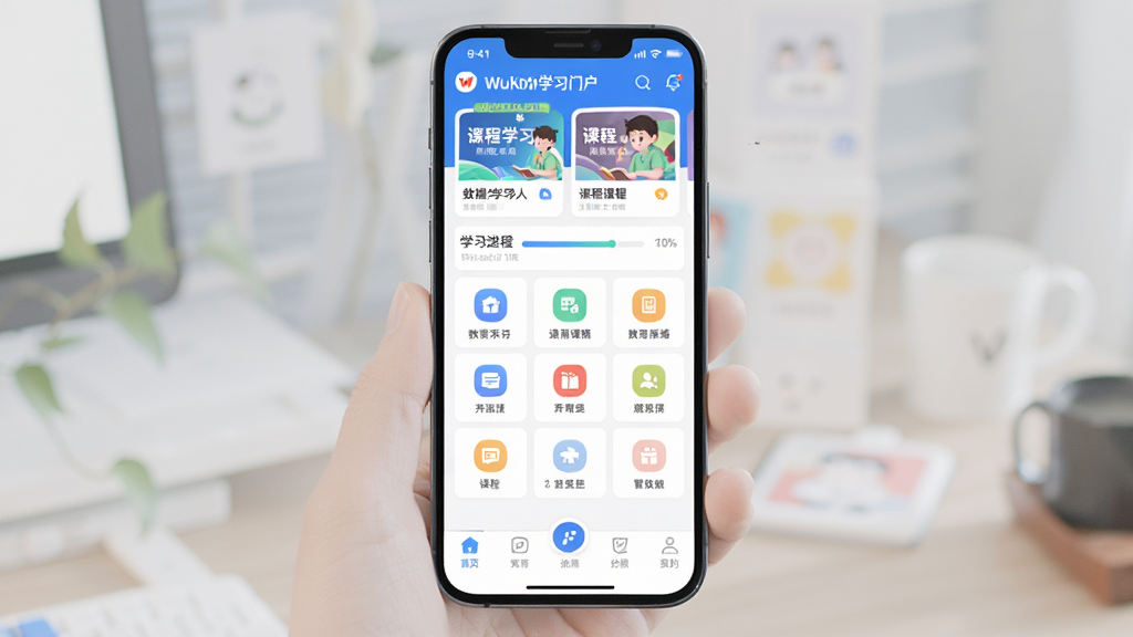 һ���ֻ���ĻչʾWuKongѧϰ�Ż�Ӧ�������棬������ʾ�γ̿�Ƭ��ѧϰ���������в�Ϊ����ͼ�����񣬵ײ����������������岼�ּ���������ִ�������App���ϸ�ھ��£����廭�ʣ��ɾ��޶���Ԫ��