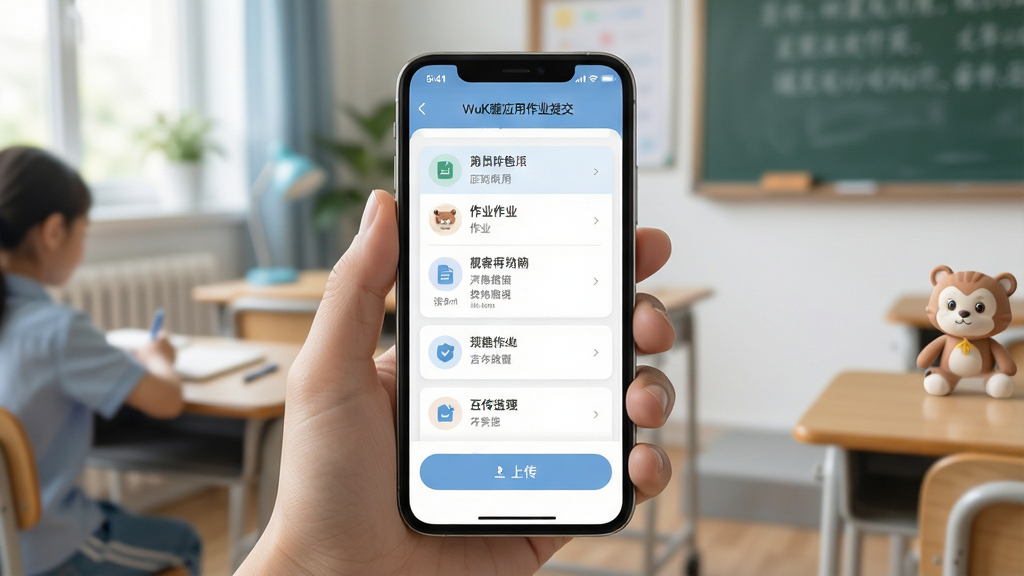 WuKongӦ����ҵ�ύҳ��չʾ���ֻ���Ļ��ʾ��ҵ�б����ϴ���ť��������ɫ��ͣ�����������Χ�����ֹ��������廭�ʣ��ɾ����������Ԫ��