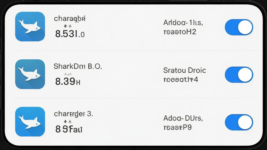 SharkDroidӦ���ں�̨��������ʾ��ͼ���ֻ���Ļ�������Ŷ��Ӧ��ͼ��Ͷ�Ӧ���ڴ�ռ����ֵ���Ҳ��п��ذ�ť���ڿ�����������������ǳɫ����������ɫǿ��ɫ�����ֲ����б�ʽ��ƣ������ˬ��Լ�����ʸ��壬�޶���װ��