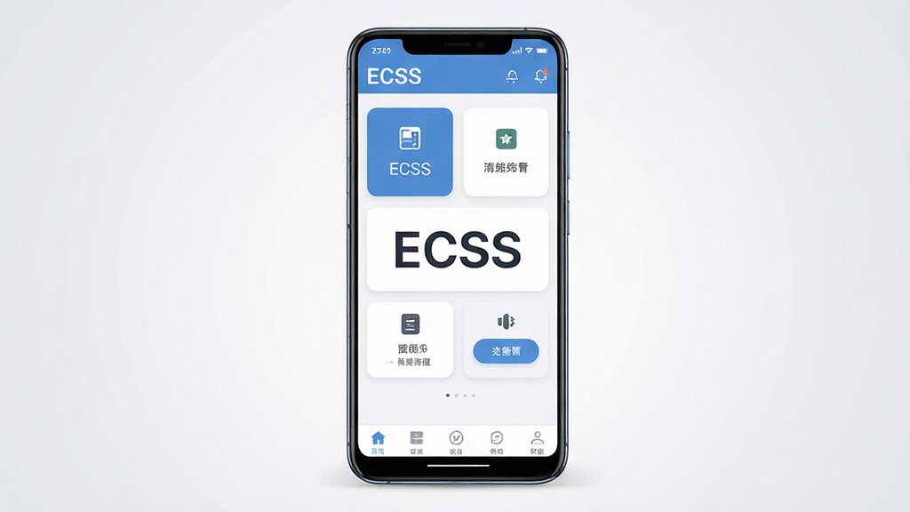 ����Ϊһ̨������׿�ֻ�����Ļ����չʾECSS���������棬����������Ĺ��ܿ�Ƭ��ײ�������������Ϊ�ֻ����з��ã�����Ϊǳ�ҽ��䣻�Ű�ͻ���ֻ���Ļ���ݣ��������׳��㣻���Ϊ��ˬ�Ƽ��б�ƽ����ƣ�ϸ�ڰ����ֻ��߿�߹⡢����ͼ����������ťԲ��ͳһ�����ʸ��壬����ɾ����޶���Ԫ�أ���Ļ������Ϊ��ECSS��