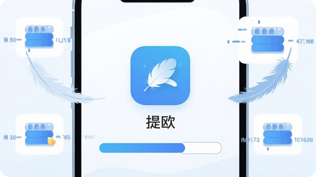 一部手机屏幕中央显示一个正在安装的应用图标,图标下方有
