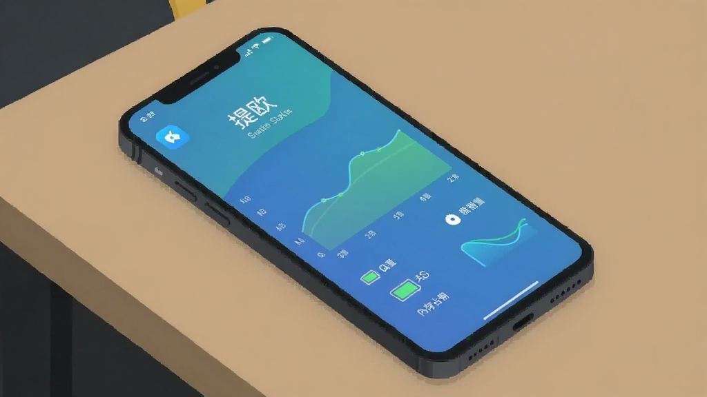 一部手机放置在桌面上,屏幕显示