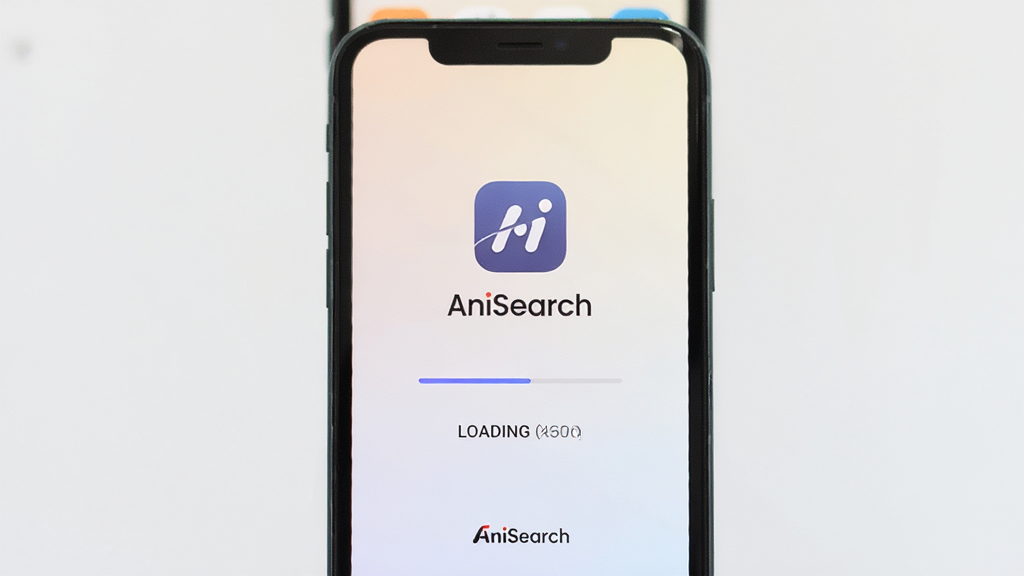 ��������Ϊ�ֻ���Ļ��ʾ��AniSearch���������ؽ��棬����ΪӦ��ͼ�����������֣�����Ϊ����ǳɫ�����־��м�࣬���Ϊ��������磬ϸ�ڰ������ؽ�������Ʒ�Ʊ�ʶ�����ʸ���ɾ��������޶���Ԫ��