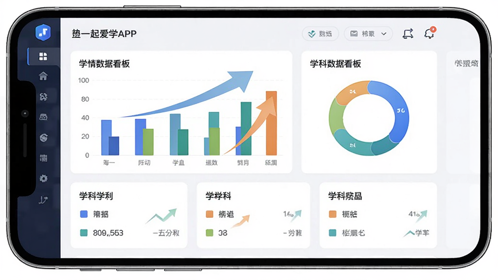 һ��ѧAPPѧ�����ݿ�����棬����Ϊ�ֻ���Ļչʾ��״ͼ�뻷��ͼ��ϵ�������壬����Ϊ��Ƭʽ�����Ű棬����ִ�����ϸ�ڰ����������Ƽ�ͷ��ѧ����ɫ���֣����ʸ���ɾ����޶���Ԫ��