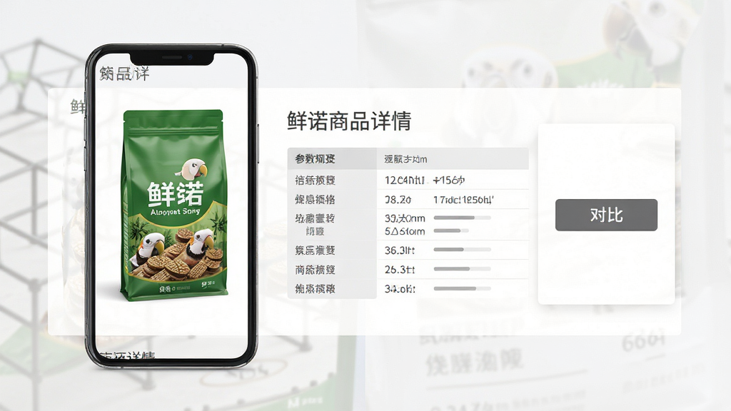��ŵ��Ʒ����ҳ�棬�ֻ���Ļչʾ��������װͼ���������Ϣ�����Ҳ���ԱȰ�ť�����������ǳ�Ұ���ɫ���Ű�����������ɾ�������Ԫ��