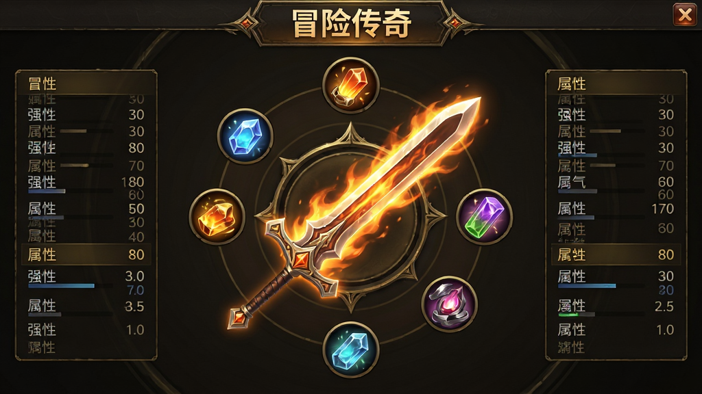 ��������Ϊװ��ǿ���������棬����չʾһ�ѷ��ⳤ�������ܻ���ǿ������ͼ����������ֵ��壻����������Ϊ���ĳʻ���չ�����Ű��϶����С�ð�մ��桱���ֱ�ǩ�����Ϊ����ɫ������ϷUI�磻ϸ�ڰ���������������������ͼ�������ֵ���������ɶ������������ɾ����޶���װ��