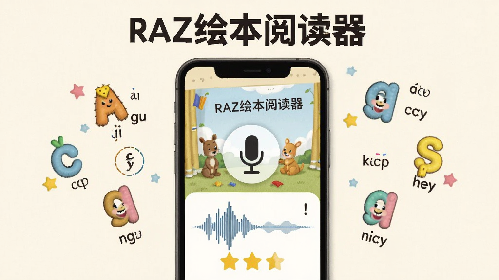 һ��չʾRAZ�汾�Ķ����������⹦�ܵĻ��棬�ֻ���Ļ������ʾ�汾��ҳ����˷�ͼ�꣬�·��в���ͼ���Ǽ����֣��Ա�Ư���ſ�ͨ��ĸ�뷢�����ţ�������ͯȤ�����־��жԳƣ���������������Ϊ����װ�ɫ�������б�ע