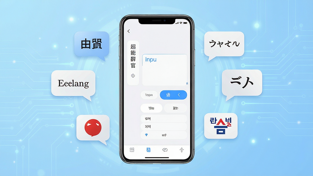 һ��չʾ���ܷ�����ֻ�Ӧ��������ĳ���ͼ������������һ�����������ֻ�����Ļ����ʾ����������������л���ť����Χ���������ġ�Ӣ�ġ����ġ����ĵȶ����������ͼ�꣬����Ϊǳ��ɫ����Ƽ��з���Ű���������ϸ�ڷḻ�����ʸɾ����壬�޶���Ԫ��