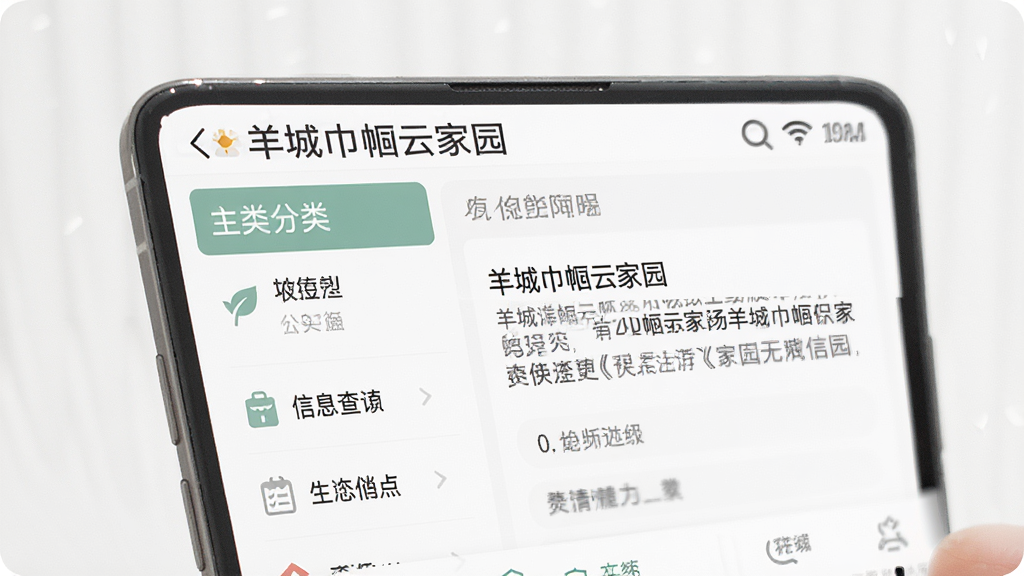 ������Ϣ��ѯ���棬����Ϊ�ֻ�Ӧ�ù���ҳ����Ļ����ʾ����ǽ����Ƽ�԰����Ϣ��ѯ��飬����Ϊ����˵�������˵�������Ű�ɾ����䣬�������ʵ�ã�ϸ�ڳ���ͼ�������ֲ㼶�������������ɾ����޶���Ԫ��