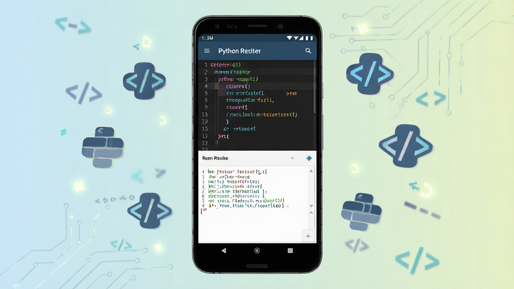 һ��չʾ��׿�ֻ���Ļ��ͼƬ����Ļ������ʾPython������Ӧ�ý��棬�Ϸ��Ǵ���༭�����·������н������������������죬����Ϊǳɫ���䣬�ֻ���Χ�������������Ư��װ�Σ�����ִ��Ƽ��У�ϸ�����������ʸɾ����޶���Ԫ��