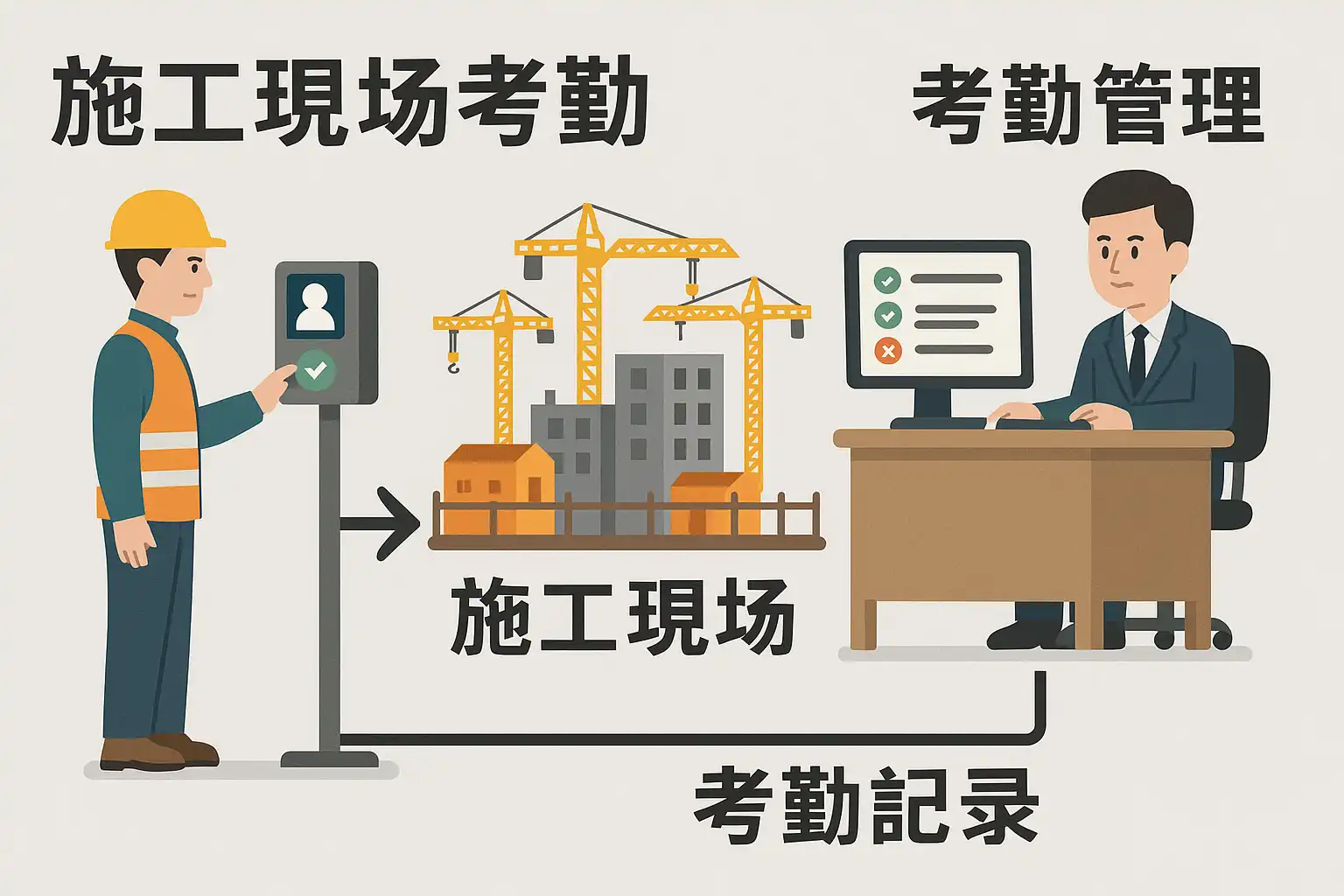 工地记考勤记工实用方法汇总 工地考勤记工场景配图