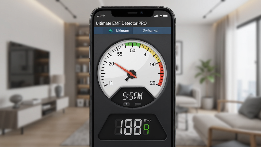 һ��չʾ�����ֻ���Ļ��ͼƬ����Ļ������ʾ��Ultimate EMF Detector PRO�������Ǳ��̽��棬��ָ��ʽ���̺����ֶ�����������ģ�����ִ��Ҿӻ��������дʵ�Ƽ��У�ϸ�����������ʸ��壬�ɾ��޶���Ԫ��