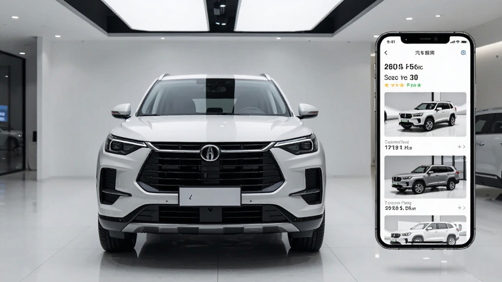 ����Ϊһ����ɫSUV����ͣ��������չʾ�����룬����Ϊ�������С��ֻ������������Ҳ࣬�Ű�������ҷ�����ͼ�����Ϊ�ִ��Ƽ���дʵ�磬ϸ�ڰ����ֻ���Ļ����ʾ���������б��복��ͼƬ������ɾ����࣬���ʸ��壬�޶���Ԫ��
