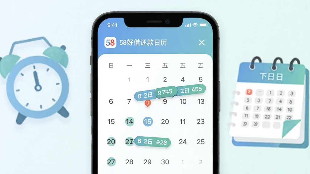 ����Ϊ�ֻ���Ļ��дչʾ58�ý軹���������棬�����ϱ�ע�������������ǩ����Ļ�Է���һ������ͼ����������������Ϊ������д��ͼ�����Ϊ��Լ��ƽ����ƣ�ϸ�ڰ������������ɫ��Բ��ͼ�꣬���ʸɾ��������޶���Ԫ��