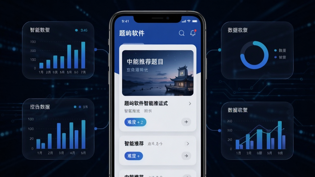 ���������������Ƽ���Ŀ�Ľ���չʾ����������Ϊ�ֻ���Ļ����Ļ����ʾ��Ŀ��Ƭ���Ѷȱ�ǩ����Χ��������ͼ��Ԫ�أ����־��жԳƣ����Ƽ���ʮ�㣬ϸ�ھ��£�����������������װ��