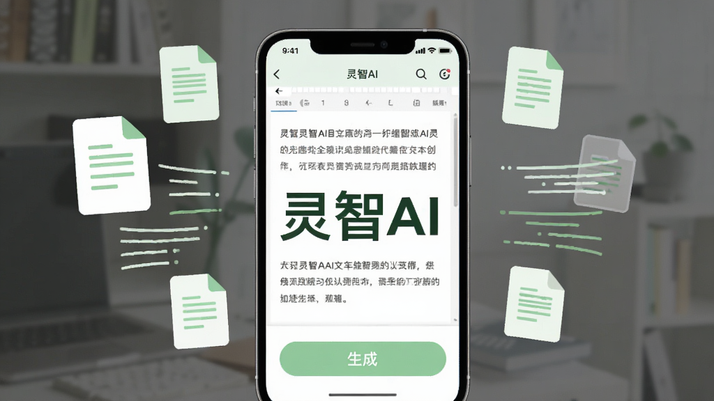 �ֻ���Ļչʾ����AI�ı�����ҳ�棬��Ļ�ڳ������±༭���������ɰ�ť����ΧƯ�����ĵ�ͼ������������Ԫ�أ����������ע������AI�����ֱ�ʶ�����Ϊ�ִ���ƽ����ƣ���ɫ�԰�ɫ��ǳ��ɫΪ�������ʸɾ����޶���Ԫ��