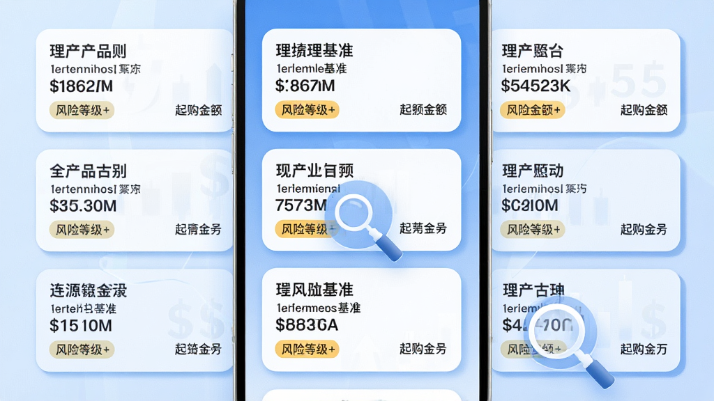 ��ɫ������Ӧ�ò�Ʒ�б�ҳ�棬��Ļ����ʾ�������Ʋ�Ʒ��Ƭ�������У�ÿ�ſ�Ƭ������Ʒ���ơ�ҵ���Ƚϻ�׼���֡����յȼ���ǩ���𹺽���Ƭ���ð�ɫԲ�������ǳ����Ӱ������Ϊ�������䣬���������зŴ�ͼ���ʾɸѡ���ܣ��������ˬ�����廭�ʣ��޶���װ��Ԫ��