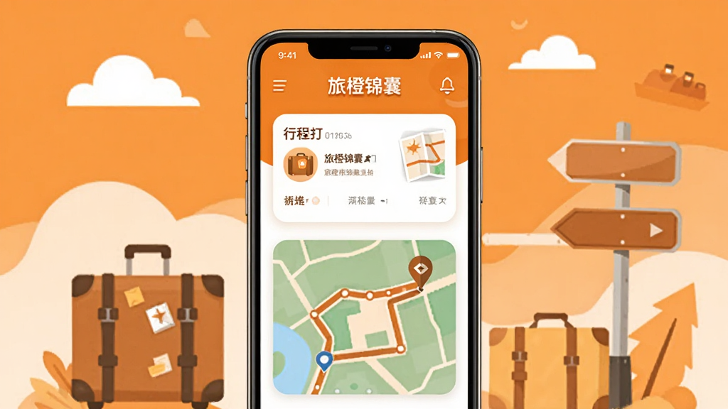 һ����Ϊ�óȽ��ҵ��ֻ�Ӧ��������չʾ�������������ֻ���Ļ����Ļ�ϳ����г̿�Ƭ���ͼ·�ߣ�����Ϊů��ɫ���з��廭�����������䡢·�ꡢ�ƶ�Ԫ�أ����岼�־��жԳƣ�������±�ƽ����ϸ�ھ��£������������ɾ��޶���Ԫ��