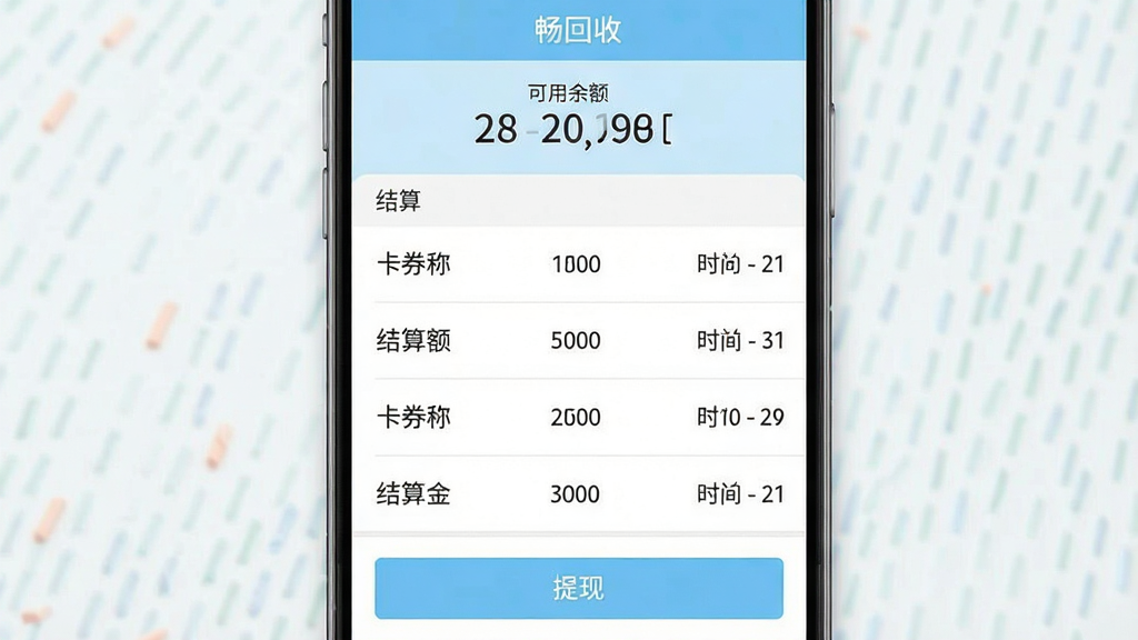 һ�Ž�����ϸ����ͼ������Ϊ�������ա�Ӧ���ڵ�Ǯ�������ҳ�棬ҳ�涥����ʾ����������֣��в�Ϊ�����¼�б���ÿ����¼������ȯ���ơ�����������ʱ�䣬�б����÷ָ������֣��ײ��С����֡���ť�����岼�ֹ�������ɫΪǳ�����ɫ������Լʵ�ã����ʸ��壬�ɾ��޶���Ԫ��