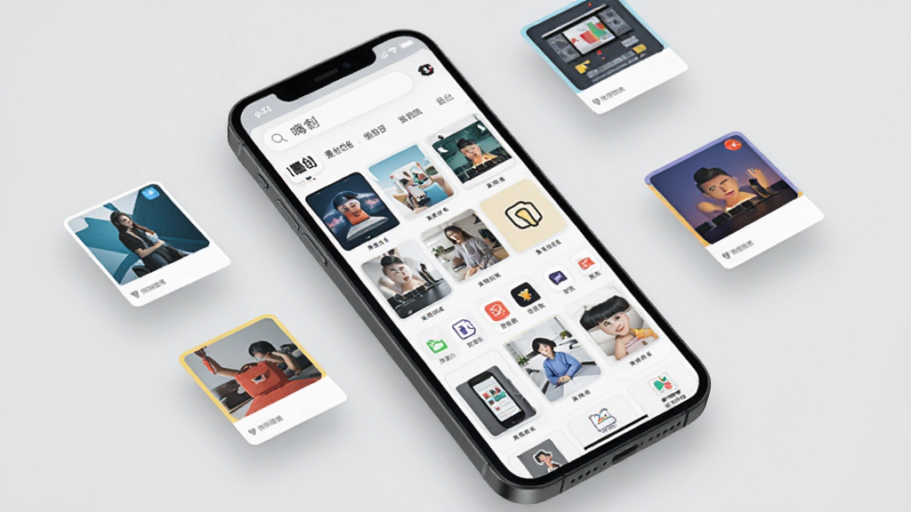 �ֻ���Ļչʾ��i�˴����زĿ���棬����״������ͼƬ��ͼ������ͼ��������������������ǩ���ֻ�б����ǳ��ɫ�����ϣ���Χ������������ͼƬС��Ƭ�������ִ���ƽ��Ʒ���Ű����룬ϸ�����������ʸ��壬����������Ϊ��i�˴������޶���Ԫ��