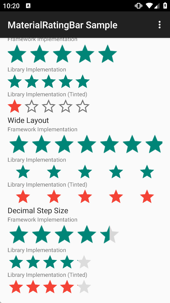 MaterialRatingBar Sample软件下载 MaterialRatingBar Sample软件下载