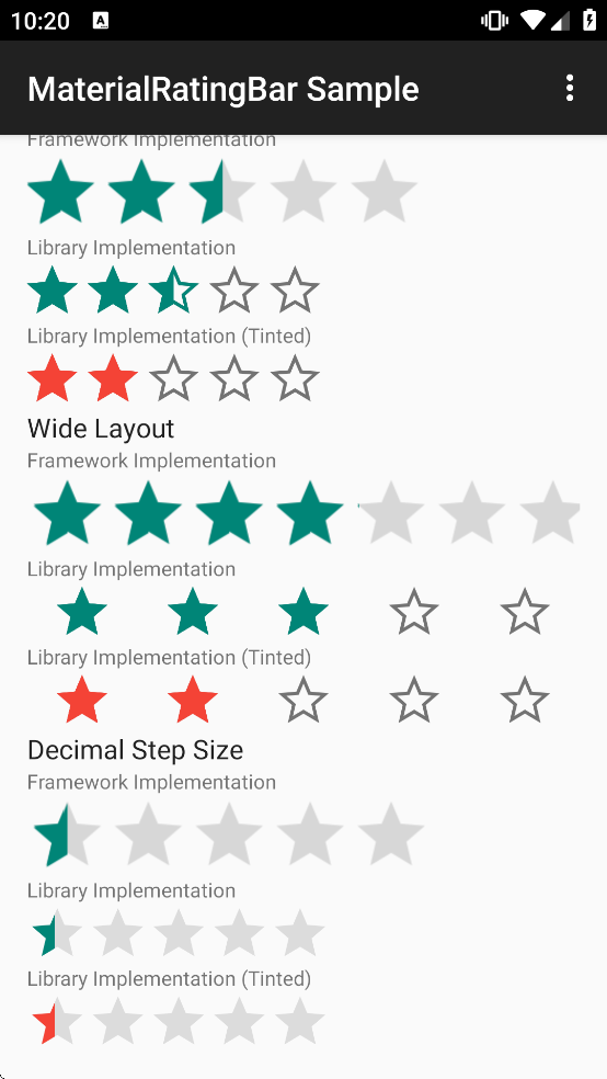 MaterialRatingBar Sample软件下载 MaterialRatingBar Sample软件下载