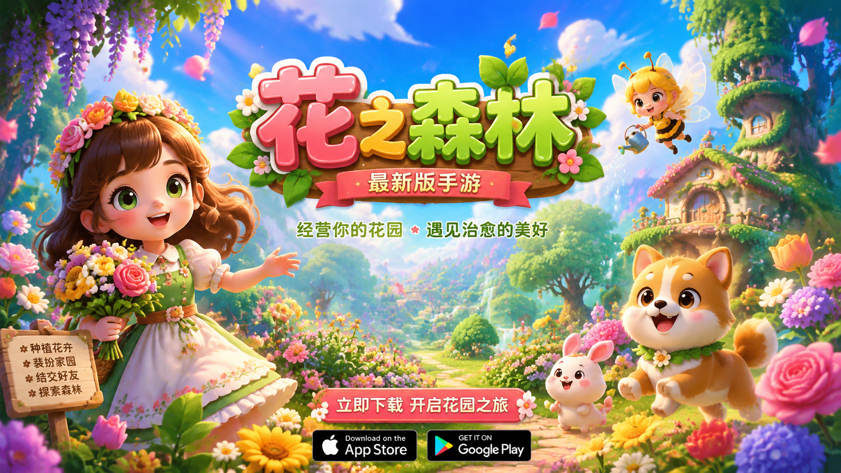 花之森林新版上线!绝美治愈系冒险等你来探索