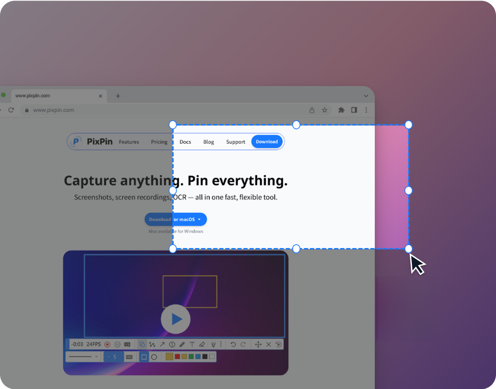 PixPinMacʹ�ý̳̼����ƽ���v3.3.1.7 �ٷ����²��԰�