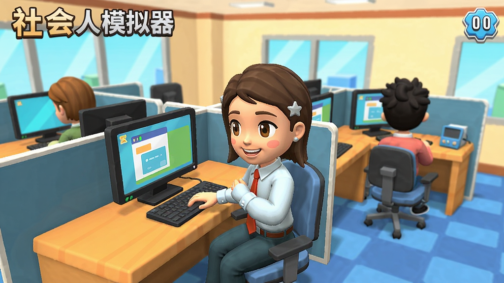 �����ģ������Ϸ���棬��ɫ�ڰ칫�ҹ�������Χ��ͬ�º͵��ԣ�����ɫ��������ͨ