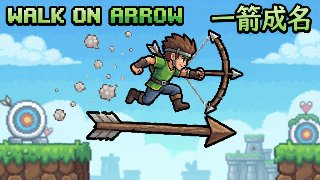 Walk on Arrow һ������ ��Ϸ��ͼչʾ��ɫ�ڼ�����Ծ��˲��