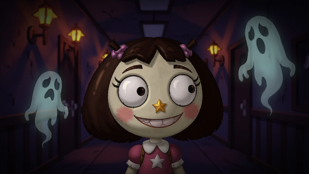 ��Ƥ����Ϸ����Sally Faceվ�ڻ谵�������У������й���ĵƹ��Ʈ��������