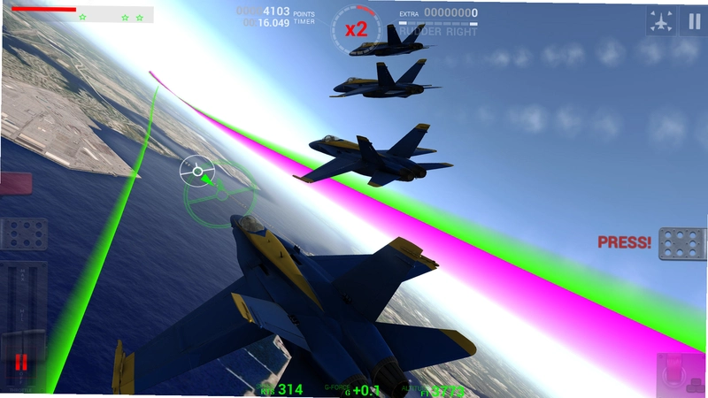 ����ʹ�ؼ����ж�ģ�� Blue Angels Aerobatic Flight Simulation1.0 �ƽ��