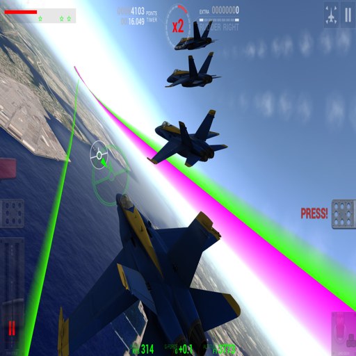 ����ʹ�ؼ����ж�ģ�� Blue Angels Aerobatic Flight Simulation1.0 �ƽ��