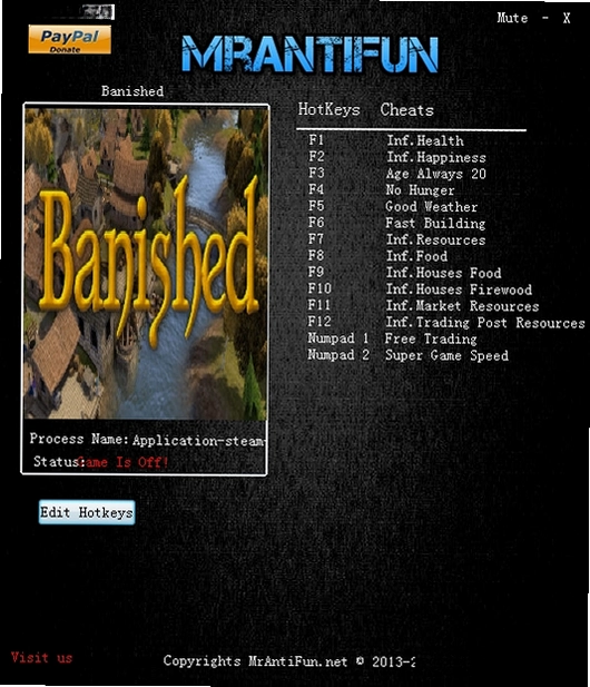 ����֮�� Banished1.0.7 ���ĺ�����