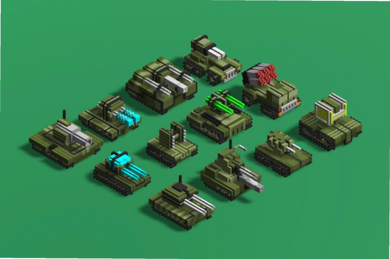 ����̹�� Voxel Tanks1.0.0 ��ɫ��
