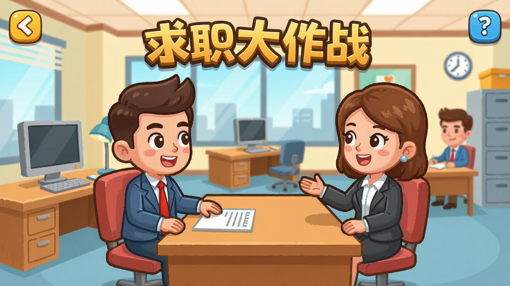 ��ְ����ս��Ϸ���棬��ͨ���İ칫�ҳ�������ɫ���ڽ�������