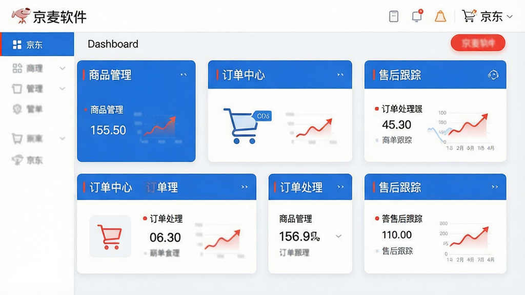 ���壺����������һվʽ�������棬��Ļ��ʾ��Ʒ�����������������ۺ���ٵȹ���ģ���ͼ�겼�֡����֣���Dashboard�Ǳ�����ʽ���֣����ܿ�Ƭ�������С��Ű棺�������񲼾֣��������ˣ����η�������������࣬����������ɫ�����о�����ĵ�׺��ϸ�ڣ���Ƭ�Ϸֱ��С���Ʒ�����������������ġ������ۺ���١���������������΢С��̬����ͼ�Ρ����ʣ�����ʸ����񣬽���ɾ����޶���Ԫ�ء�