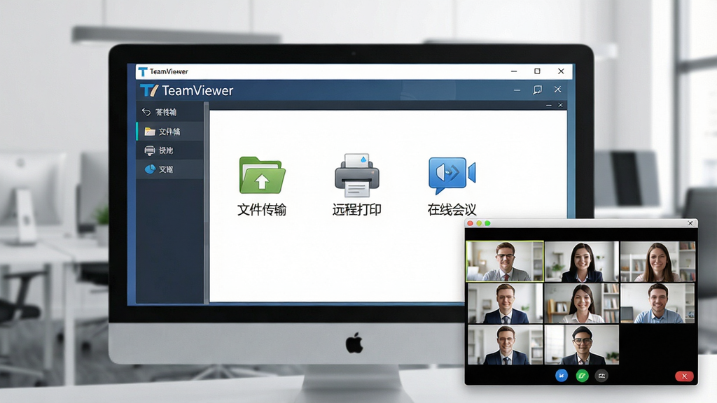 TeamViewer��������չʾͼ��������Ϊ������Ļ�ϵ�TeamViewer������壬���������������