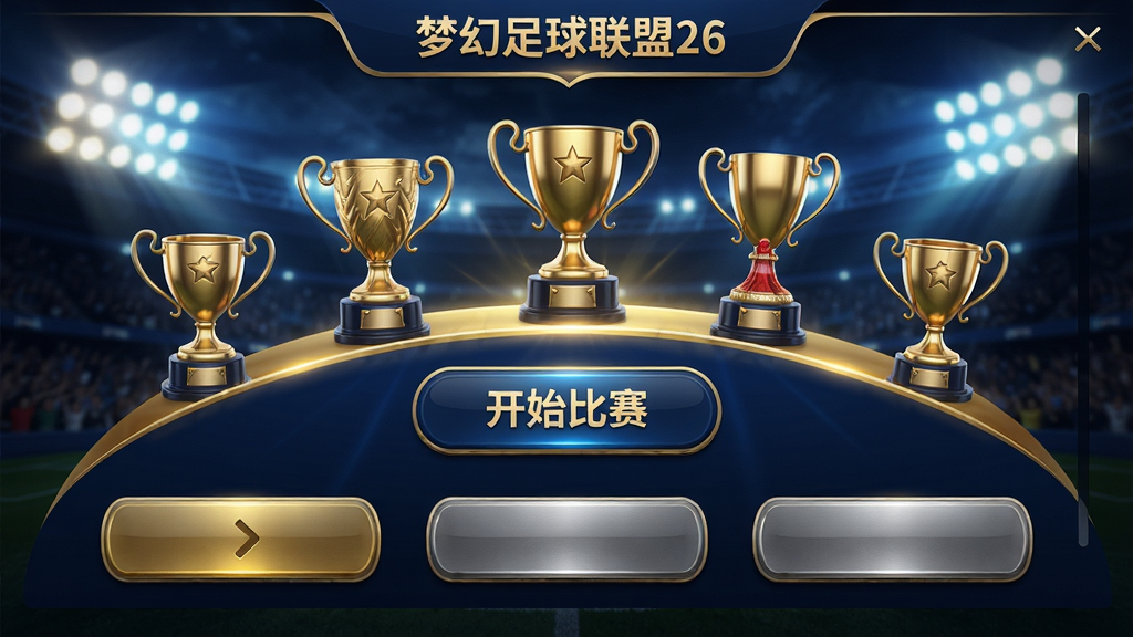 ���壺�λ���������26������ѡ����棬��Ļ����ʾ�������ͼ�꣨��������ŷ�ڡ����������ͱ�����ť�����֣������Ի������У��м�Ϊ����ʼ��������ť������Ϊ��̬�򳡵ƹ⡣�Ű棺ׯ�ϴ�����ͻ�����������С����3D��Ⱦ��UI��ϣ���ɫ��������ɫ����ӰЧ��ͻ����ϸ�ڣ������ϵ��������ƹⷴ�䡢��ť�Ľ����ʸ������ɼ������ʣ������壬�ɾ����޶���Ԫ�ء�