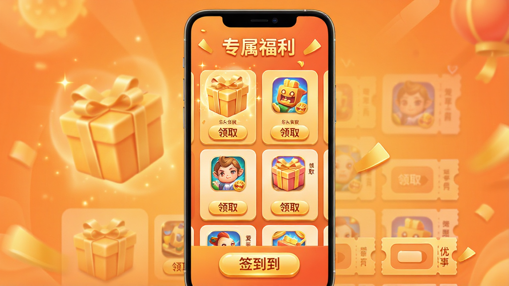 ���壺�ֻ���Ļչʾ�����֡����������ҳ�棬�����н�ɫ��к��Ż�ȯ�����֣���Ļ������ʾ��������Ƭ��ÿ����Ƭ������Ϸͼ��͡���ȡ����ť������Ϊů��ɫ���䡣�Ű棺ҳ�涥���С�ר�����������⣬�·�Ϊ�����б����ײ���ǩ����ť�����ϲ�졢���ã���ɫ��׺��ϸ�ڣ���д��й��Σ���ť������У����ʸ��壬�޶���Ԫ�ء�