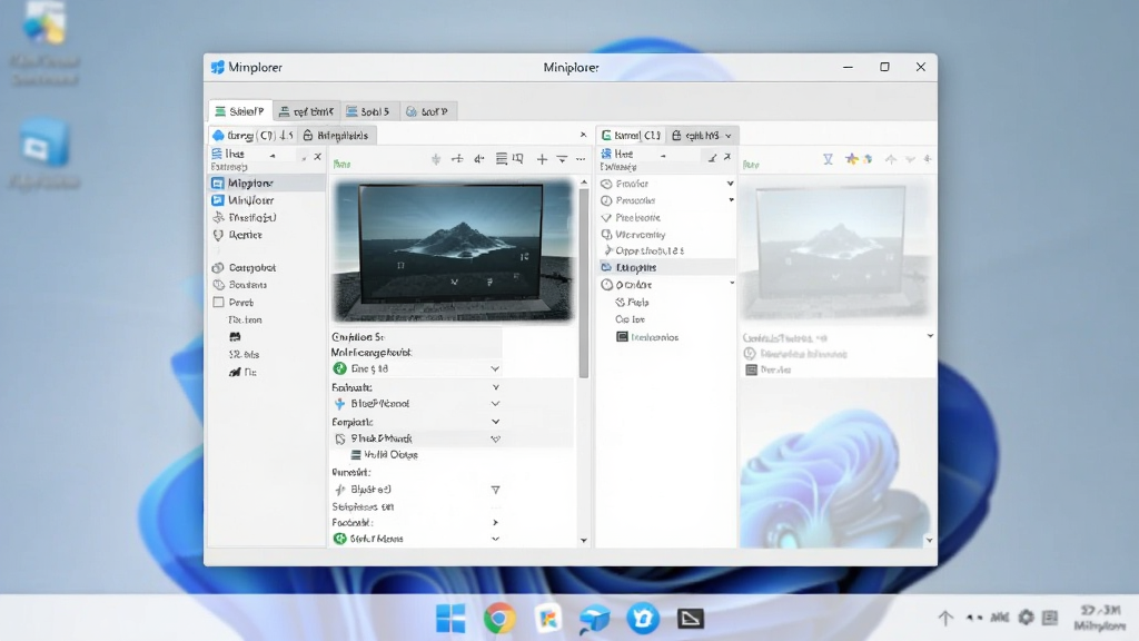 һ��չʾMiniplorer������Windows 11ϵͳ�ϵĽ�ͼ������Ϊ�������棬����Ϊģ���������ֽ�����沼����������ǩҳ��˫����ͼ�ɼ������רҵ�����ʸɾ����޶���Ԫ�أ���Ļ����ʾ��Miniplorer������
