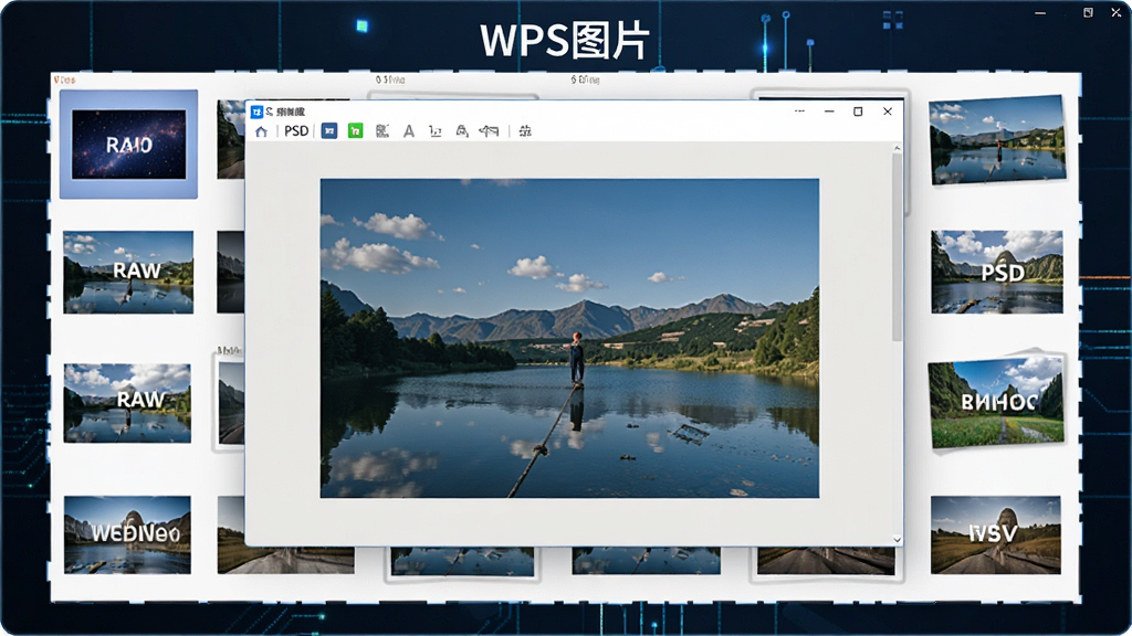 չʾWPSͼƬ�򿪶��ָ�ʽͼƬ�Ľ��棬��Ļ��ͬʱ��ʾPSD��RAW��WEBP�Ȳ�ͬ��ʽ��ͼƬ����ͼ�������Ǹ���Ԥ����ͼ������ɾ���ͻ����WPSͼƬ���������ƣ��ִ��Ƽ��з��ϸ�ڷḻ����������
