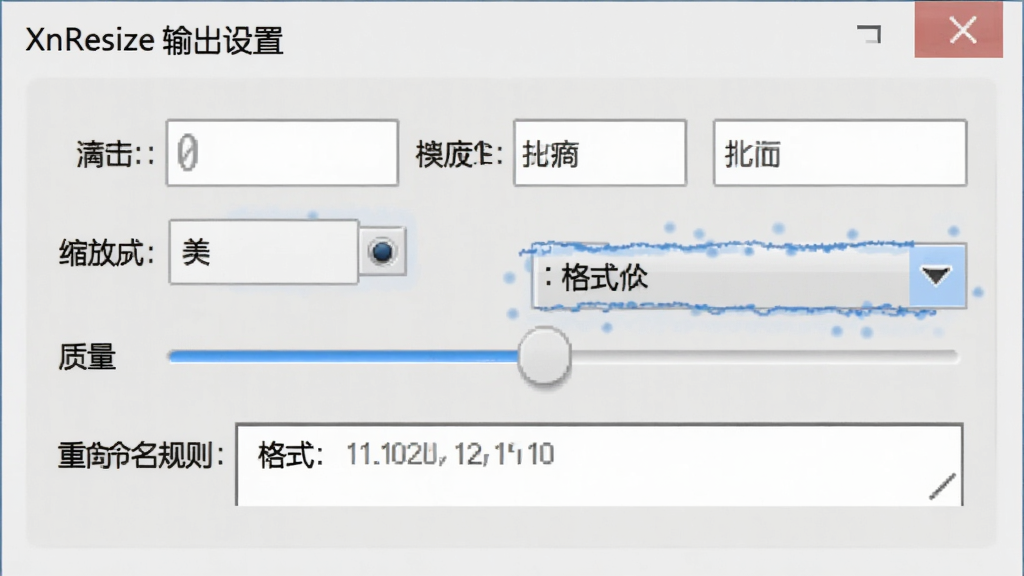 XnResize������������д����ʾ���ȸ߶���������ű���ѡ���ʽ�����˵������������Լ�����������༭���򣬽����������ؼ��������룬ǳɫ���������ֱ�ע