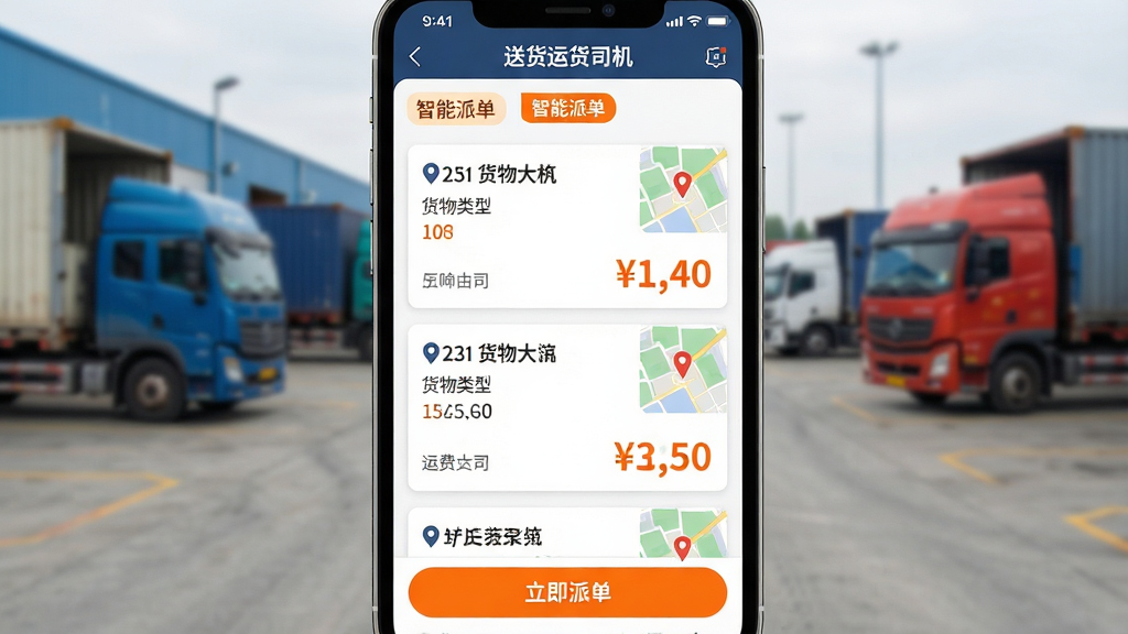 ���壺�����ֻ���Ļ��д����Ļ��ʾ���ͻ��˻�˾����Ӧ�õĶ����б����棬�б����ж����Դ��Ƭ��ÿ����Ƭ��ʾ��ֹ�ص㡢�������ͺ��˷ѽ����֣��ֻ���Ļռ�ݻ������壬����Ϊģ���Ļ���ͣ����������ͻ���ֻ��������Ϣչʾ���Ű棺������Ƭ�������У������׶��������С������ɵ�����ǩ���ײ��С�������������ť����񣺱�ƽ��UI��ƽ����ʵ����������ɫ�ʶԱ��������ص���Ϣ�ó�ɫ������ϸ�ڣ���Ƭ�ϵ��˷������ô������Ӵ���ʾ����ͼ����ͼ��ʾ�ڿ�Ƭ���Ͻǡ����ʣ����壬�ɾ����޶���Ԫ�ء�
