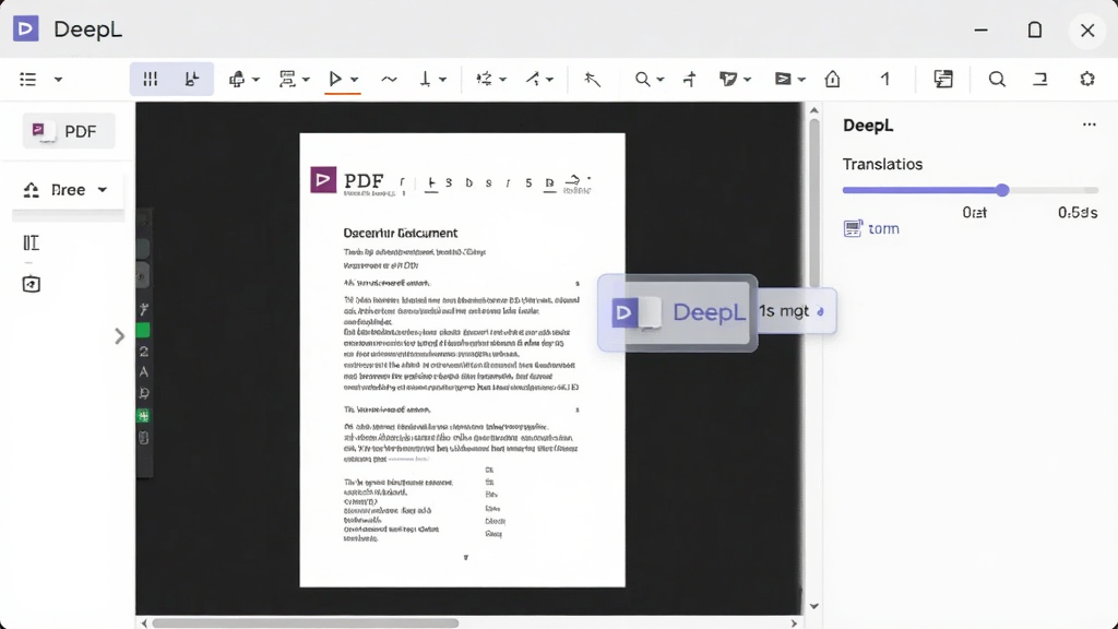 DeepL�ĵ����빦�ܲ�����ͼ����ʾһ���򿪵�PDF�ļ�����ק��DeepL�����У��Ҳ���ʾ���������������������ɫ����ͣ�ϸ�ڷḻ