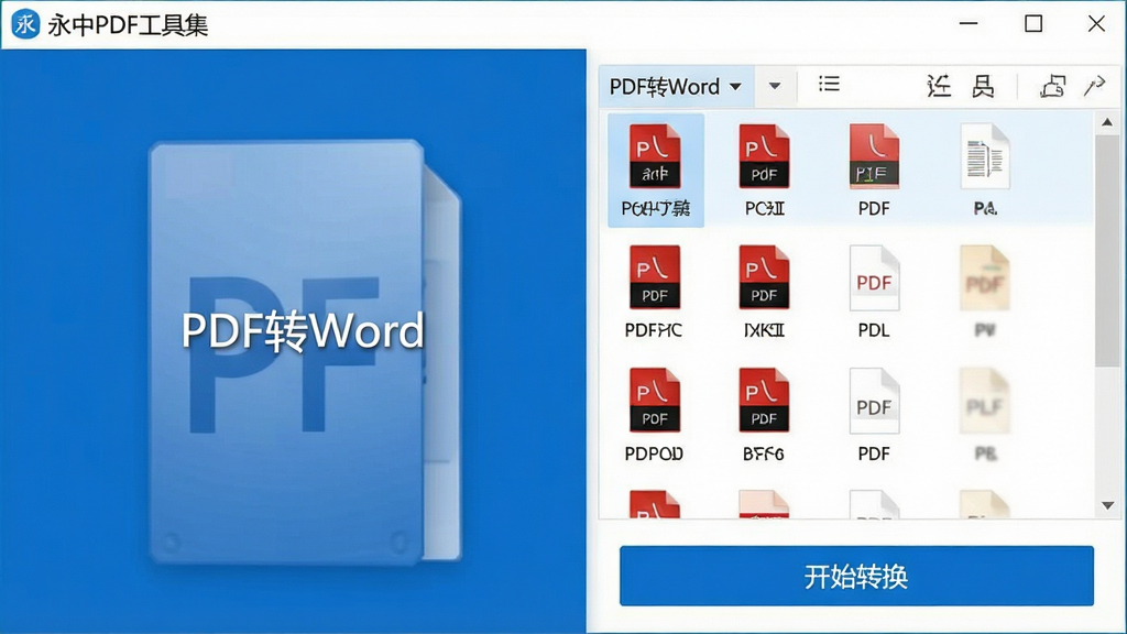 һ��չʾ����PDF���߼�ת�����ܵĲ������棬���ѡ��