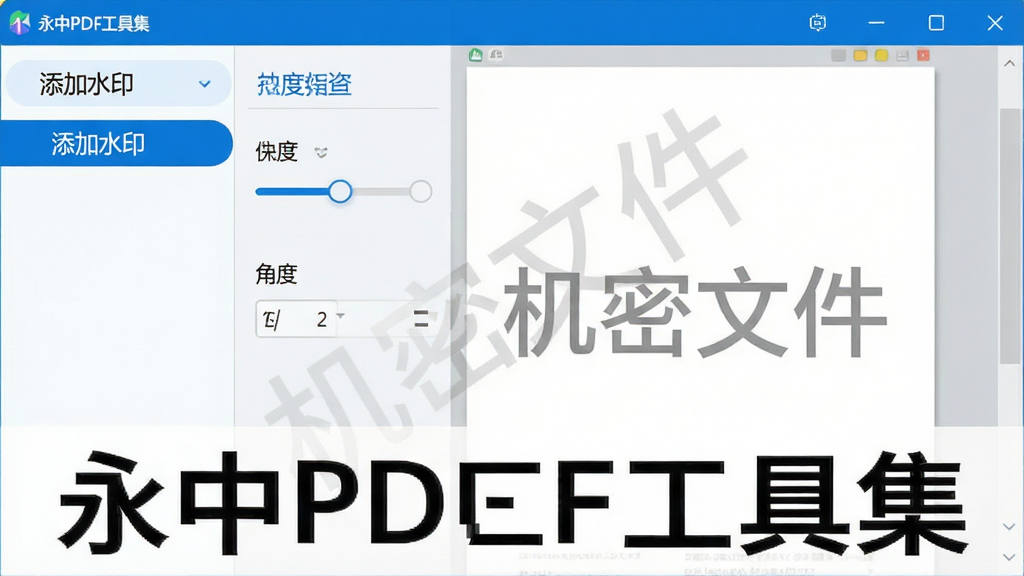 һ��չʾ����PDF���߼�ˮӡ���ӹ��ܵĽ��棬�����ʾ