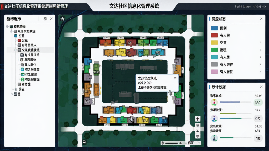 ���壺�Ĵ�������Ϣ������ϵͳ��������������棬�������С��¥��ƽ��ͼ����ͬ��ɫ��Ƿ���״̬�����˾�ס�����á�����ȣ������֣����Ϊ¥��ѡ�����β˵����Ҳ�Ϊ����״̬ͼ����ͳ��������塣�Ű棺ͼ�λ�չʾ��ɫ���������ԣ�ͼ������������ִ�GIS��ͼ��񣬼�߿Ƽ�����ʵ���ԡ�ϸ�ڣ������ͣ�ķ��ݵ�����ϸ��ϢС�������ʣ��߷ֱ��ʣ��ɾ����޶���Ԫ�ء�