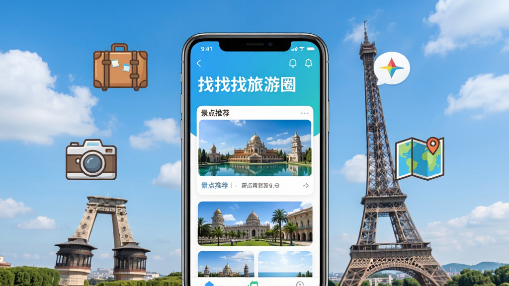 ����Ϊ�ֻ���Ļչʾ����������ȦAPP���棬��������������µ������ر꽨��������������ʾ������������Ȧ�������������Ƽ���Ƭ�����ֲ����ֻ����У���Χ��������Ԫ��ͼ�꣨�����䡢�������ͼ�����Ű����ִ���ɫ�����죬���������Ȼ��ϸ�ڷḻ�����ʸ��壬�ɾ��޶���Ԫ�ء�