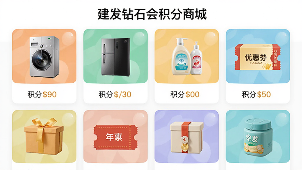 ���壺�����̳�ҳ�棬չʾ�ɶһ�����Ʒ�����֣�ҳ����������ʽ������Ʒ�������С�������ʯ������̳ǡ����⡣�Ű棺��Ʒ��Ƭ���룬���л��ּ۸񡣷���������죬ɫ�ʷḻ��ϸ�ڣ���Ʒ�����ҵ硢����Ʒ���Ż�ȯ�ȣ������������������ʣ�UI���ͼ��񣬸ɾ����޶���Ԫ�ء�